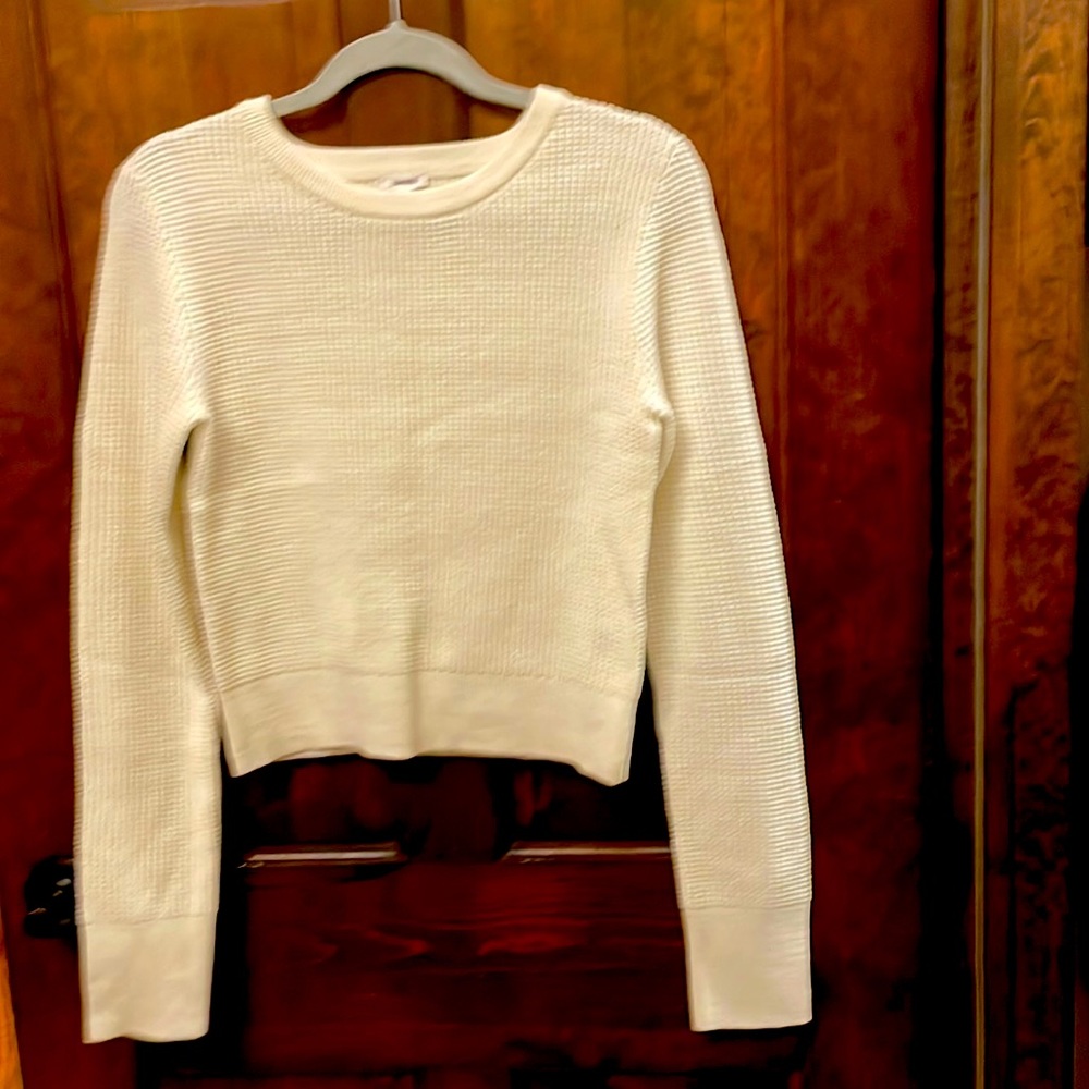 Cropped Off-White Sweater by Garage